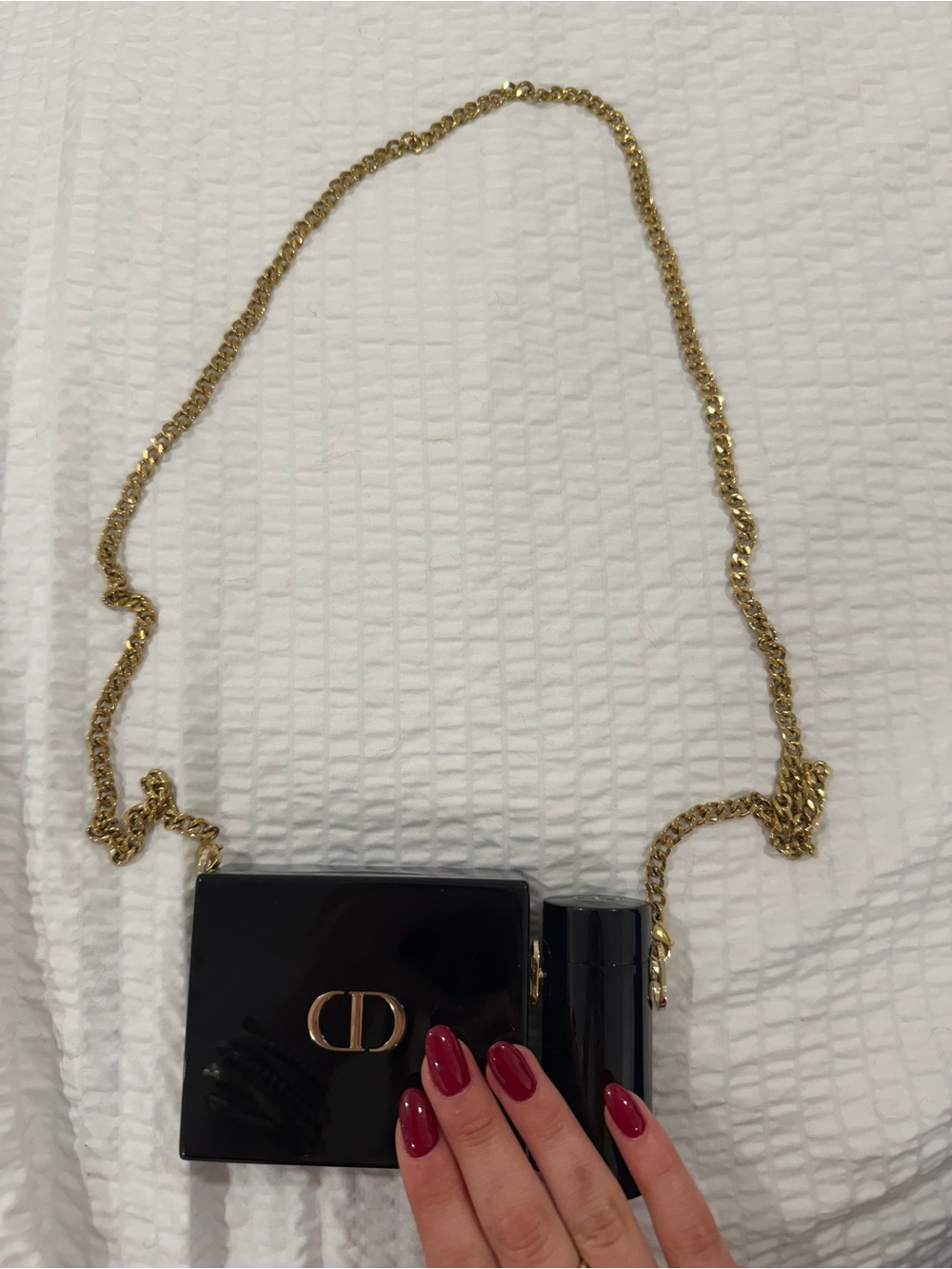 Dior Limited Edition 2022 Lunar New Year Lipstick Case on a chain
